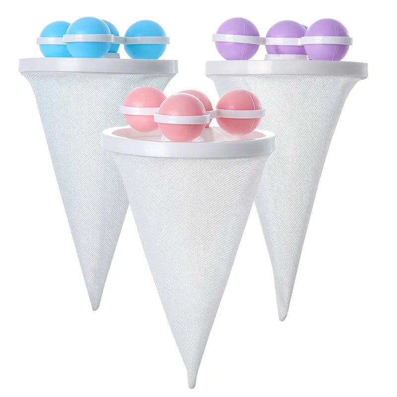 3 Counts Washing Machine Filter Bag | Reusable Floating Hair Catcher Mesh for Laundry Washer