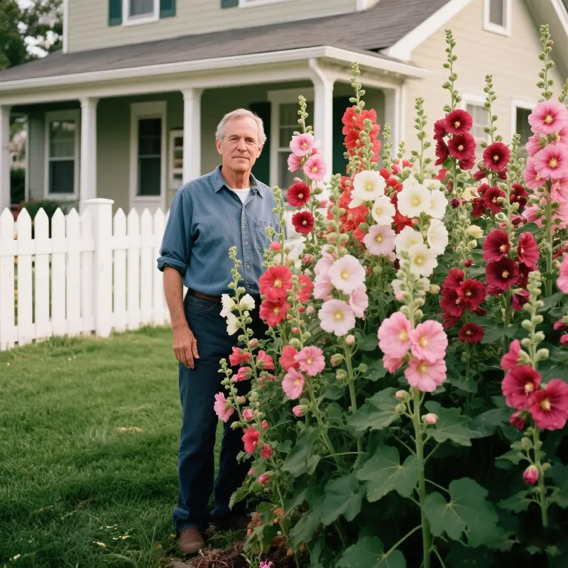 Germinate or Refund]500PCS+ Hollyhock Seeds – Colorful Tall Blooms, Heirloom & Non-GMO, Perfect for Fences, Borders & Cottage Gardens