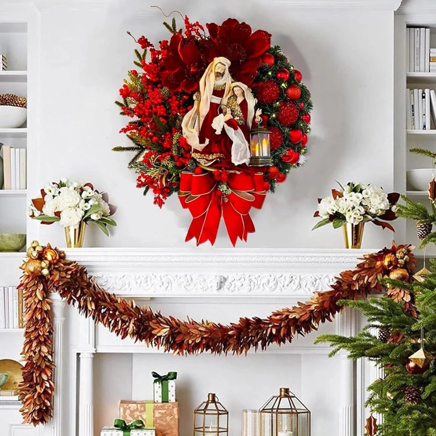 2026 New Large Christmas Wreaths-Holy Family Wreath Decorations ( BUY 2 FREE SHIPPING)
