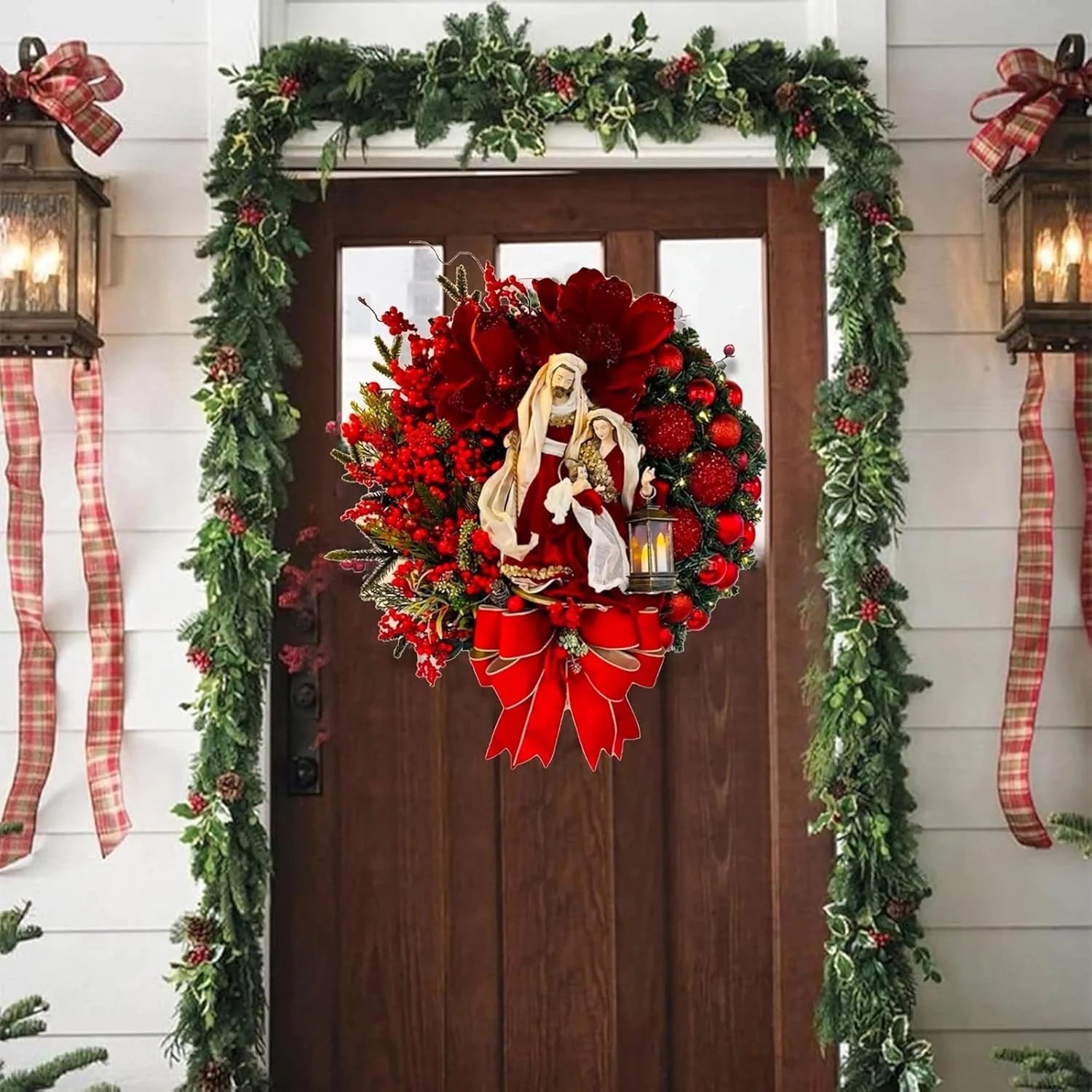 2026 New Large Christmas Wreaths-Holy Family Wreath Decorations ( BUY 2 FREE SHIPPING)