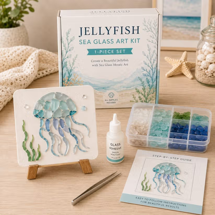 DIY Sea Glass Mosaic Craft Kit-BUY 2 FREE SHIPPING