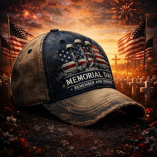 Memorial Day Print Casual Hat