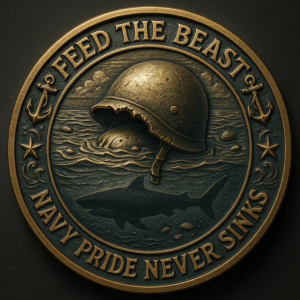 🦈 “ANCHORS AWEIGH!” — The Fierce & Funny Navy Shark Coin