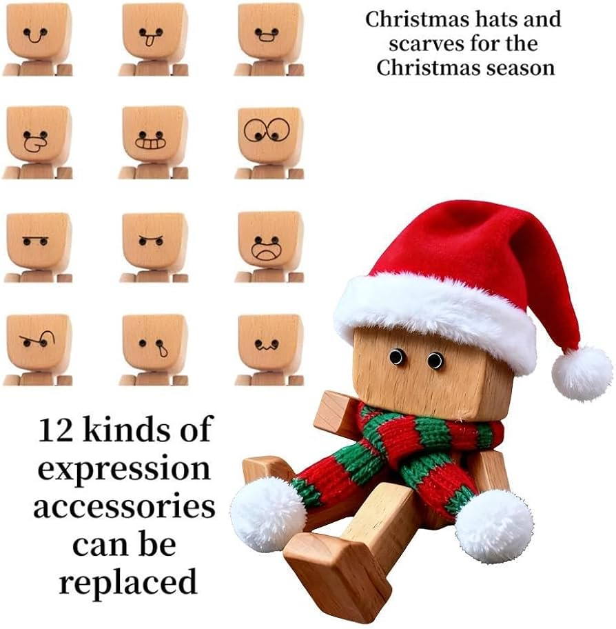 🎅 Limited Holiday Edition! Meet the Shaking Wooden Man – Christmas Edition! 