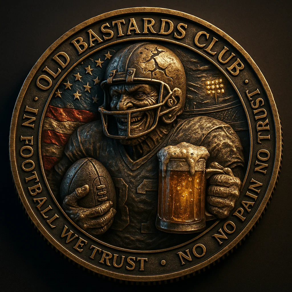🏈 “Play Hard, Hit Harder” — The Football Legend Coin with Attitude