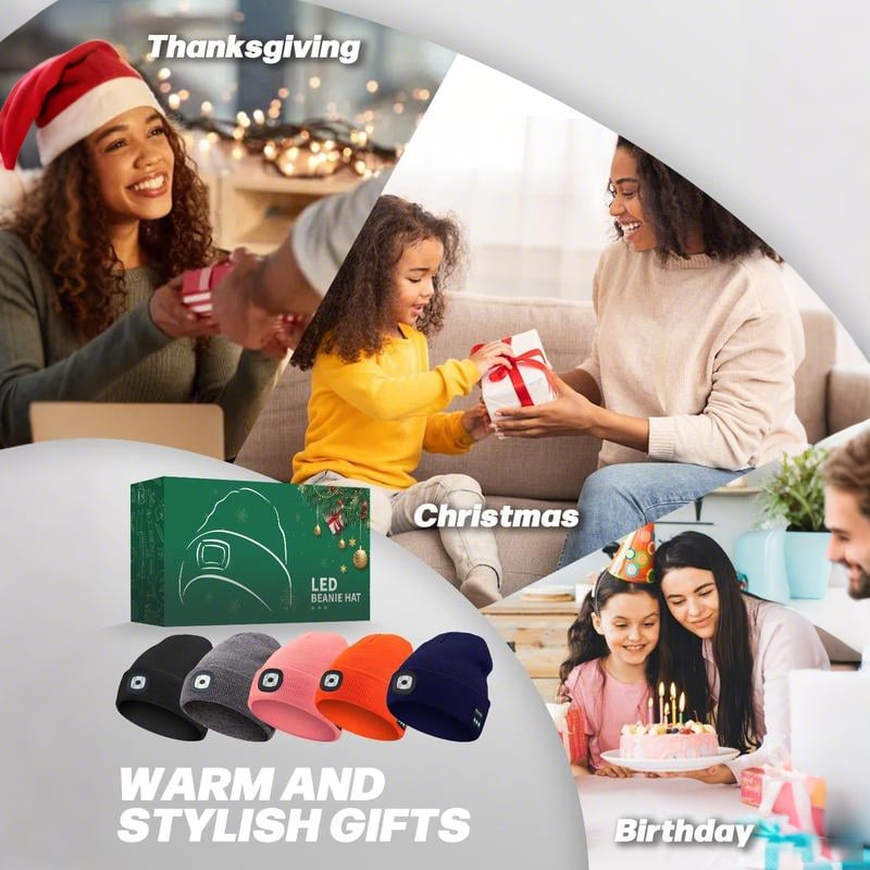 🎄Christmas Sale 49% OFF🏆50K+ SOLD!🔥2025 Upgraded Bluetooth Beanie Hat with Light