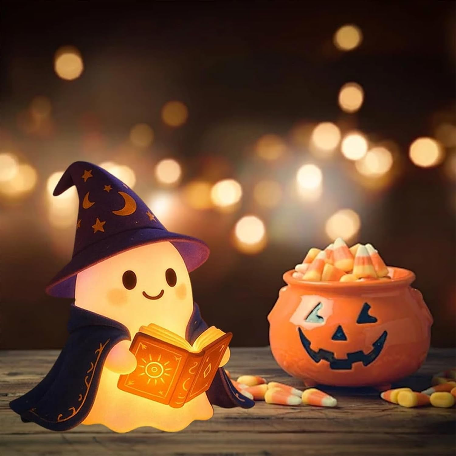 Niedliche Geister Leselampe, 3D-LED-Statue