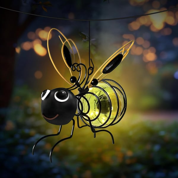 🐝Outdoor Hanging Solar Bee Light - Perfect gift for plant lovers moms or literally anyone who smiles ❤️