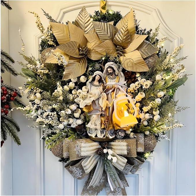 2026 New Large Christmas Wreaths-Holy Family Wreath Decorations ( BUY 2 FREE SHIPPING)