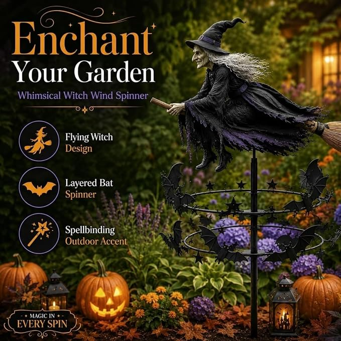 The Enchanted Witch Garden Wind Spinner