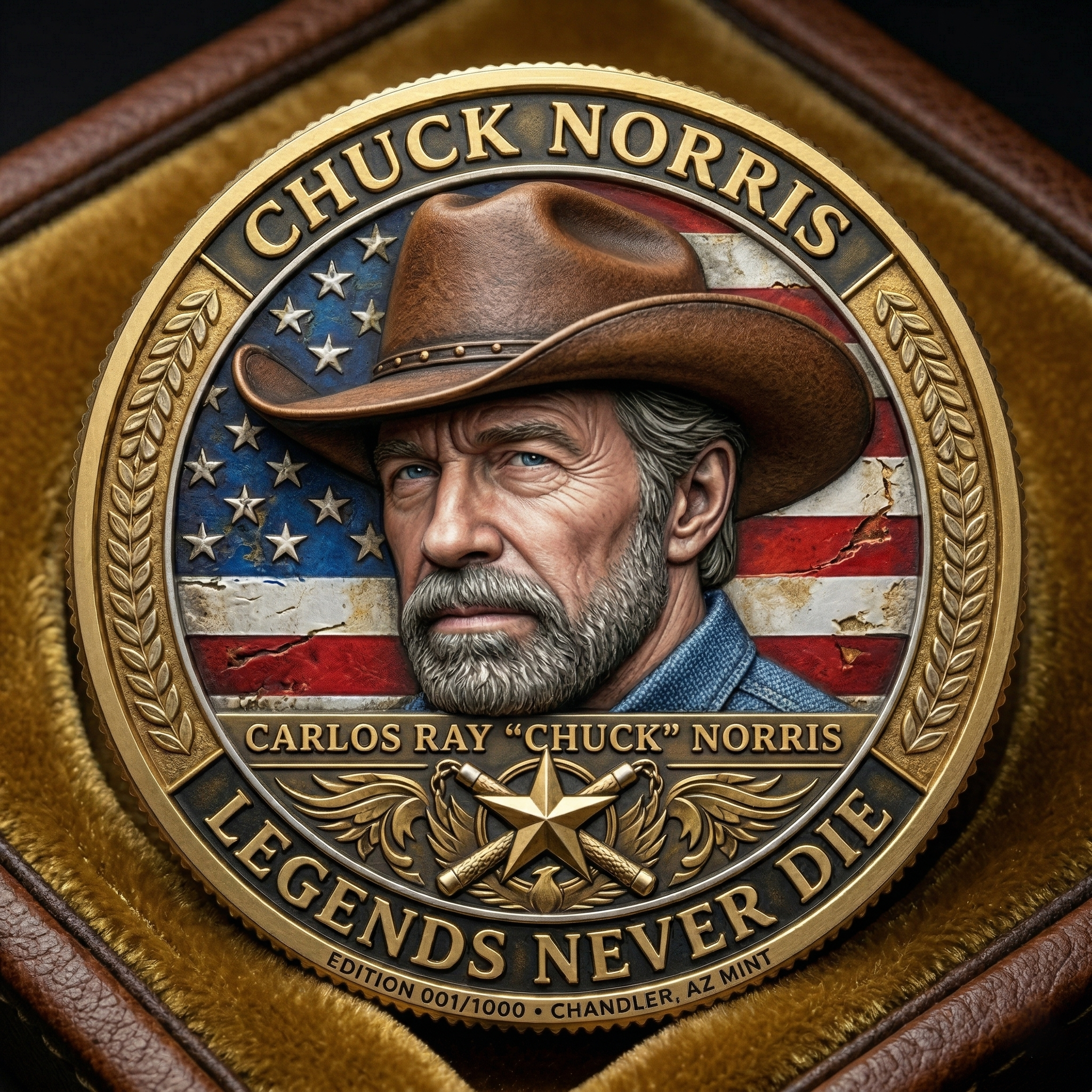 LEGENDS NEVER DIE: OWN THE DEFINITIVE CHUCK NORRIS CHALLENGE COIN