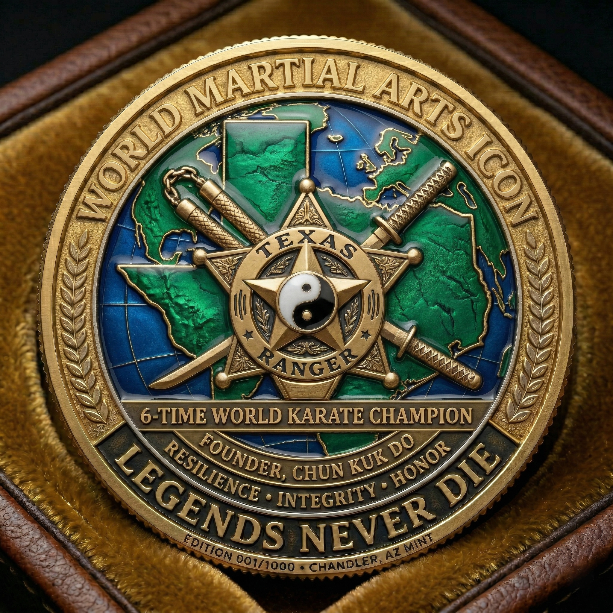 LEGENDS NEVER DIE: OWN THE DEFINITIVE CHUCK NORRIS CHALLENGE COIN