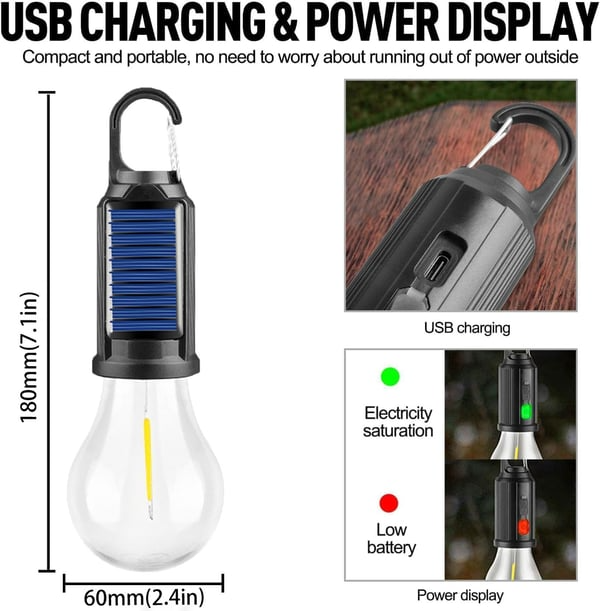 Last Day 49% OFF🔥2025 New Vintage Solar Rechargeable Hooked Camping Light