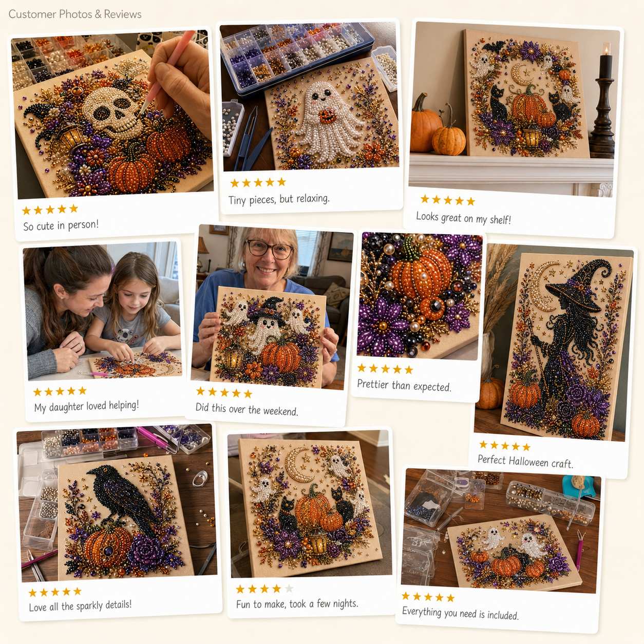 💥 Last Day 49% OFF – 👻✨ Halloween Pearl Art DIY Kit – Turn Tiny Pearls into Spooky-Cute Magic （BUY 2 FREE SHIPPING)