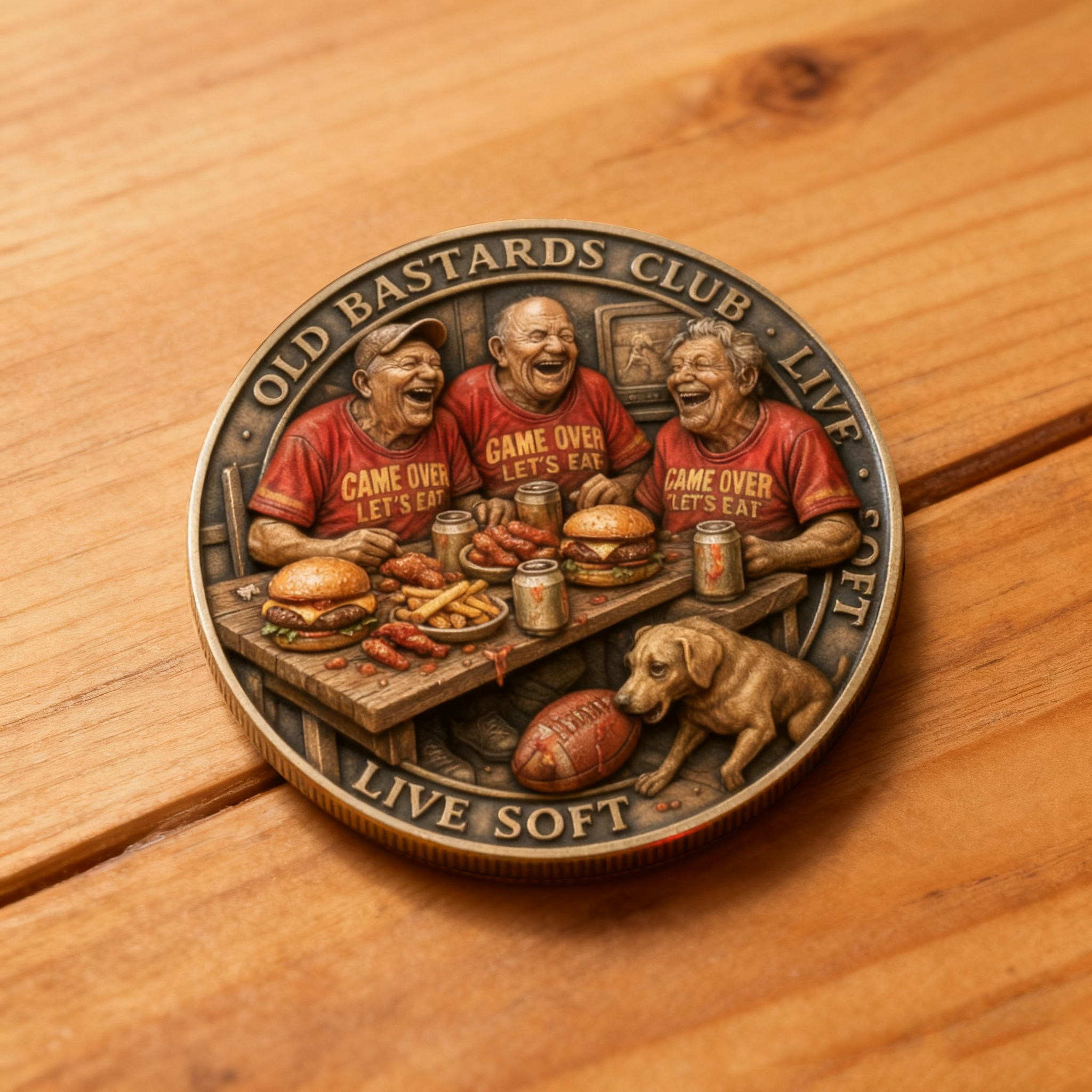 🏈 “Play Hard, Hit Harder” — The Football Legend Coin with Attitude
