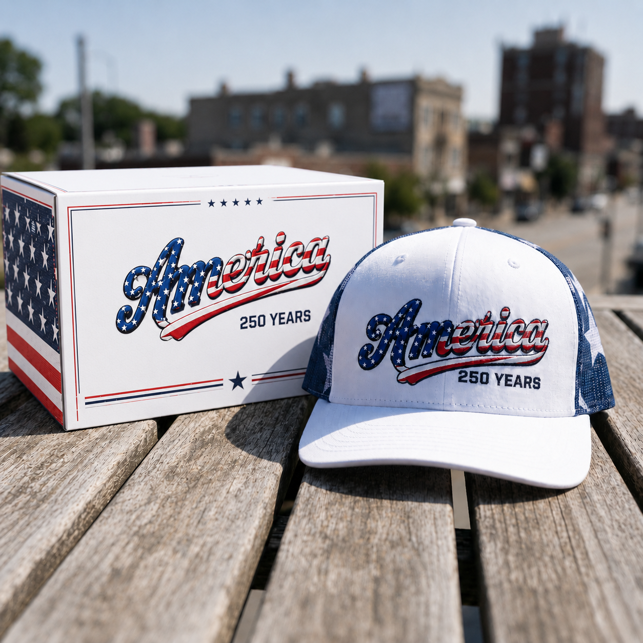 🔥 Last Day--49% Sale - ❤️ 🇺🇸 America 250 Years Patriotic Embroidered Mesh Trucker Cap
