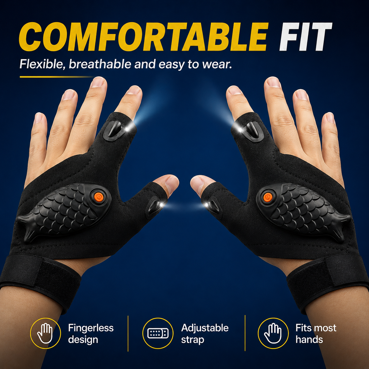 🔥Last Day Hot Sale 60% OFF🧤LED Flashlight Fishing Gloves🎁Buy More Save More