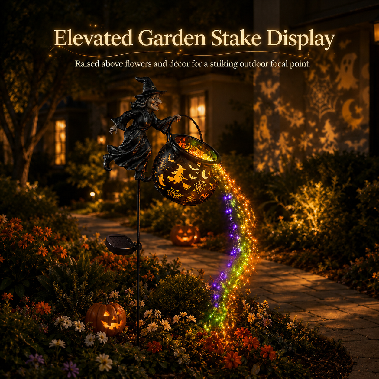🧙‍♀️Halloween Witch Cauldron Garden Light