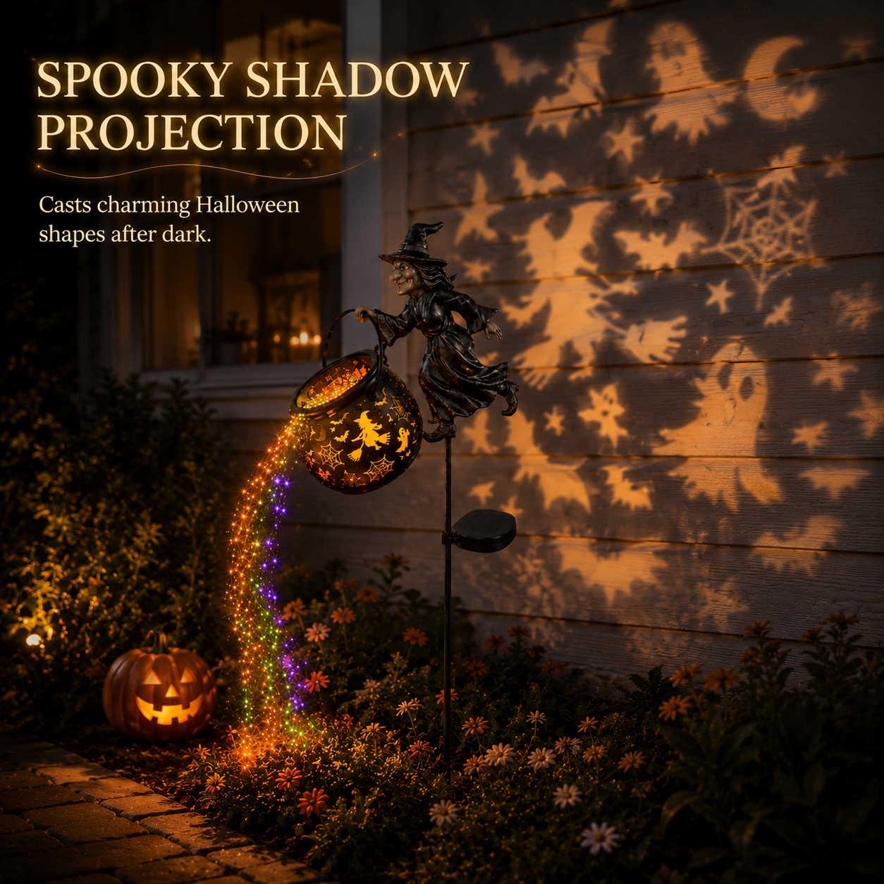 🧙‍♀️Halloween Witch Cauldron Garden Light