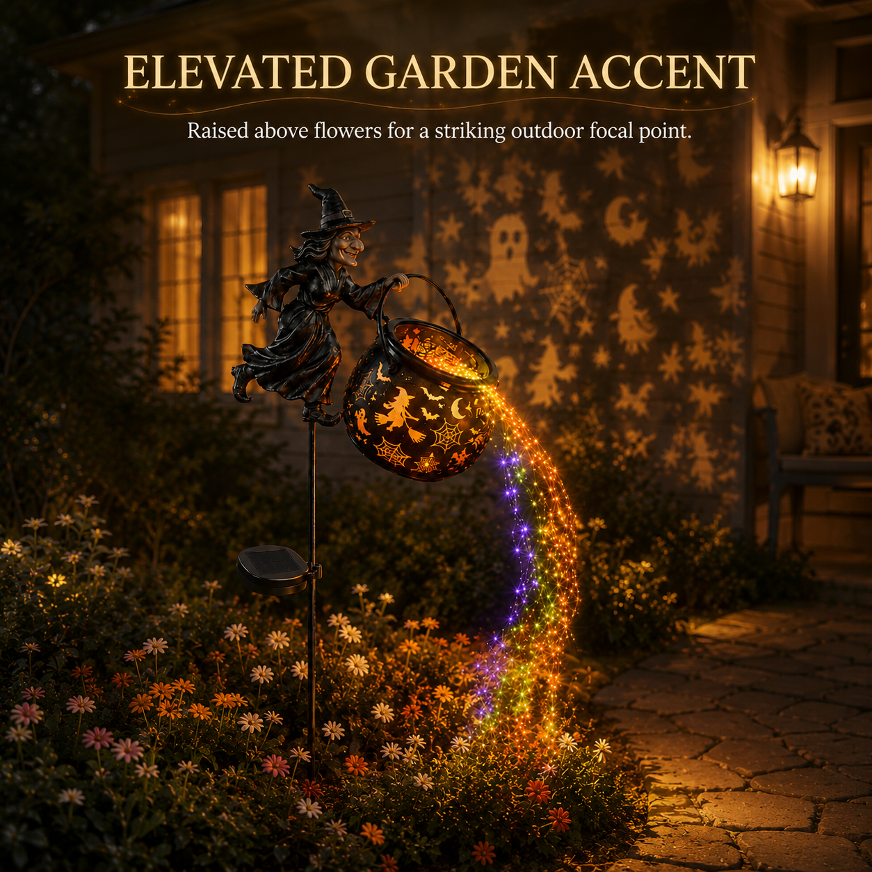 🧙‍♀️Halloween Witch Cauldron Garden Light
