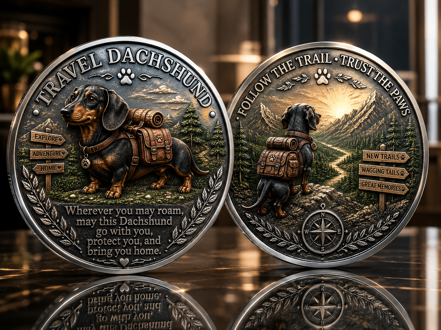 🏆Limited Time Sale 49% OFF🐾 Travel Dachshund Lucky Coin