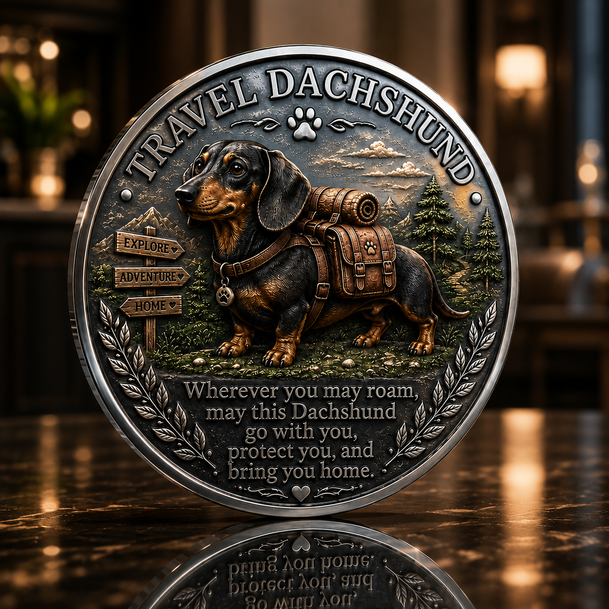 🏆Limited Time Sale 49% OFF🐾 Travel Dachshund Lucky Coin
