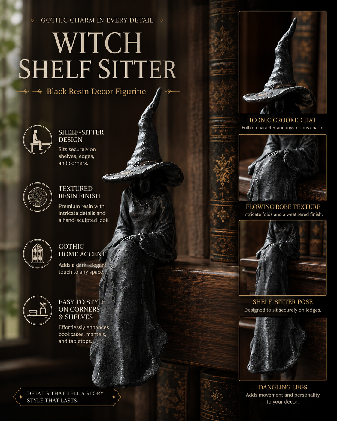 🔥Last Day 49% OFF - The Creepiest Little Shelf Sitter For Halloween 🎃🖤