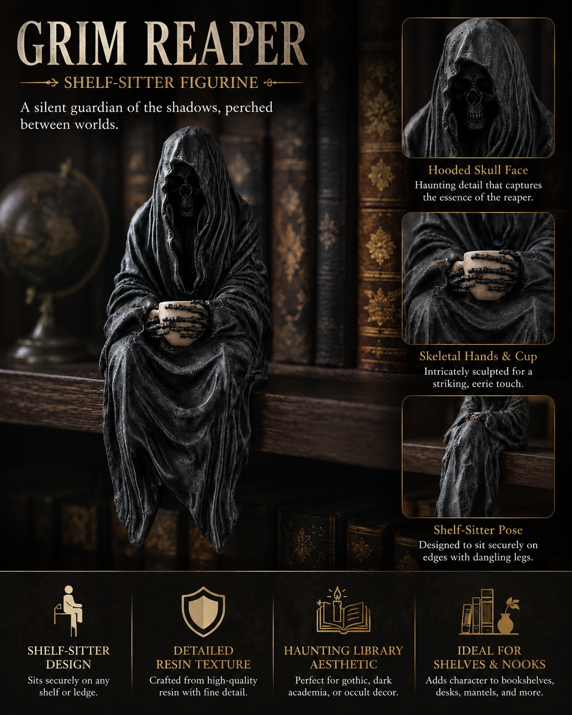 🔥Last Day 49% OFF - The Creepiest Little Shelf Sitter For Halloween 🎃🖤