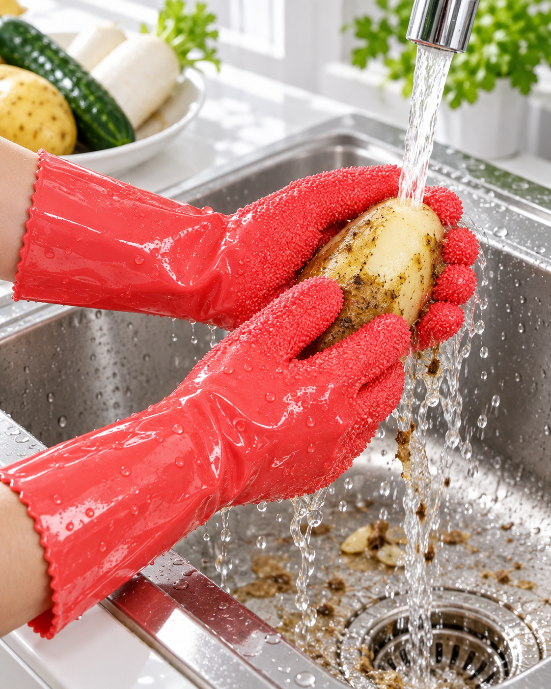 Magic Vegetable Peeling Gloves – Fast, Easy & Mess-Free (FREE SHIPPING)