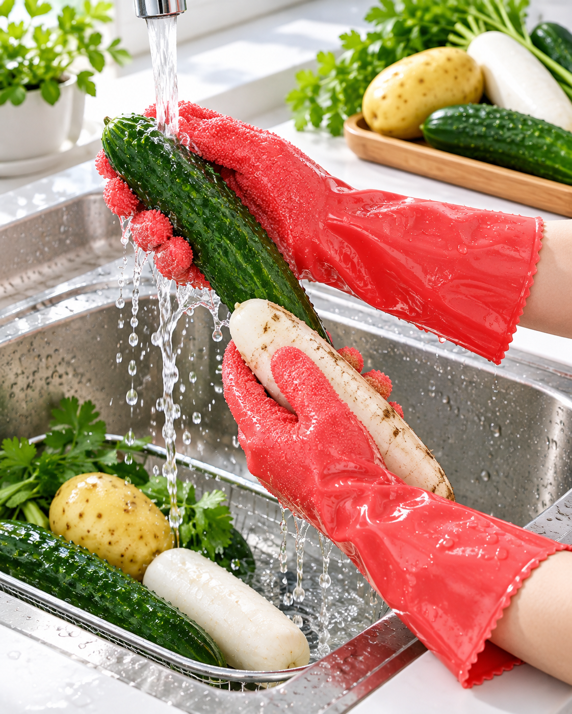 Magic Vegetable Peeling Gloves – Fast, Easy & Mess-Free (FREE SHIPPING)