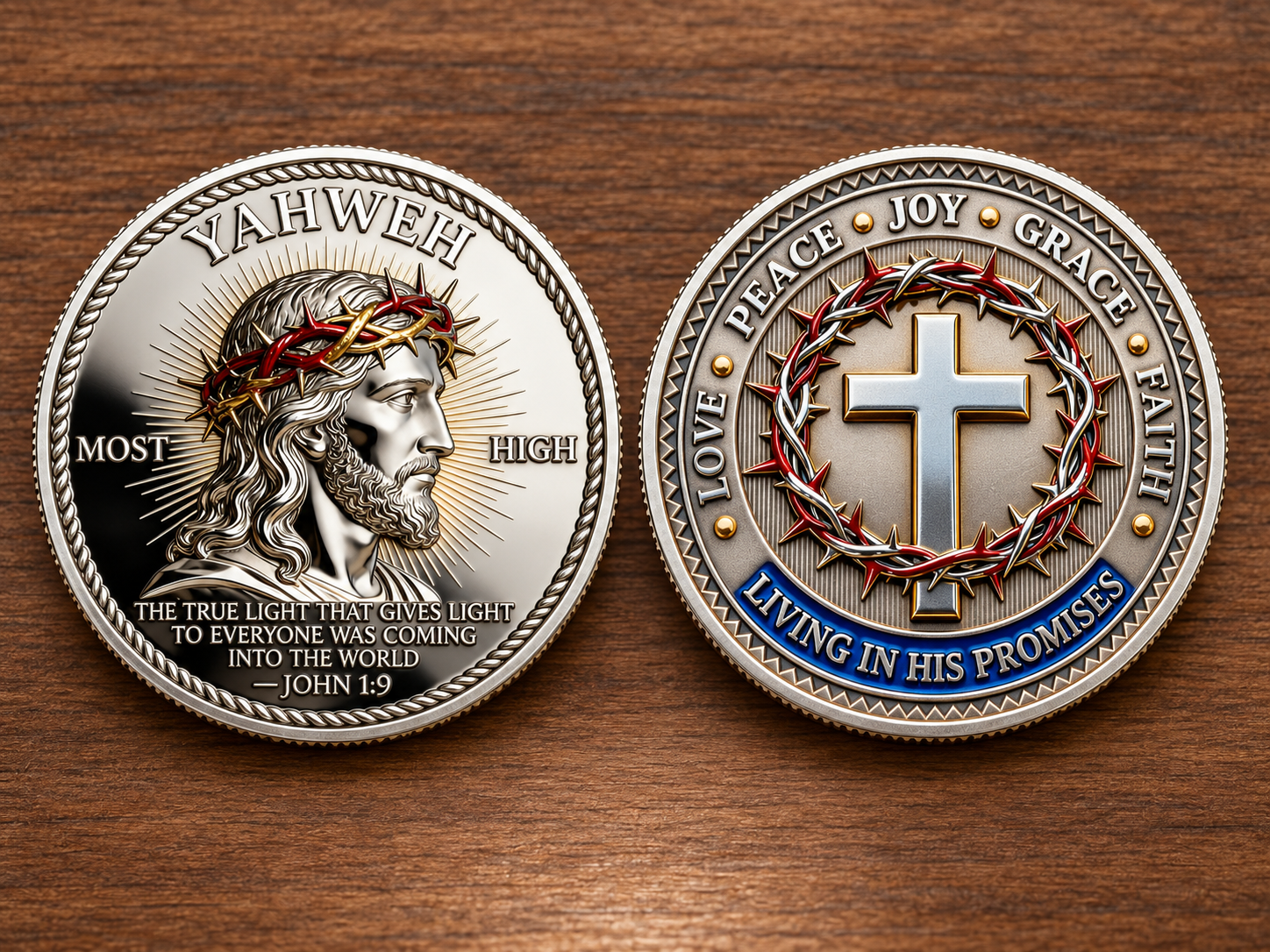 🏆Flash Sale 60% OFF - 🙏“Yahweh – The Living Light” Faith Commemorative Coin