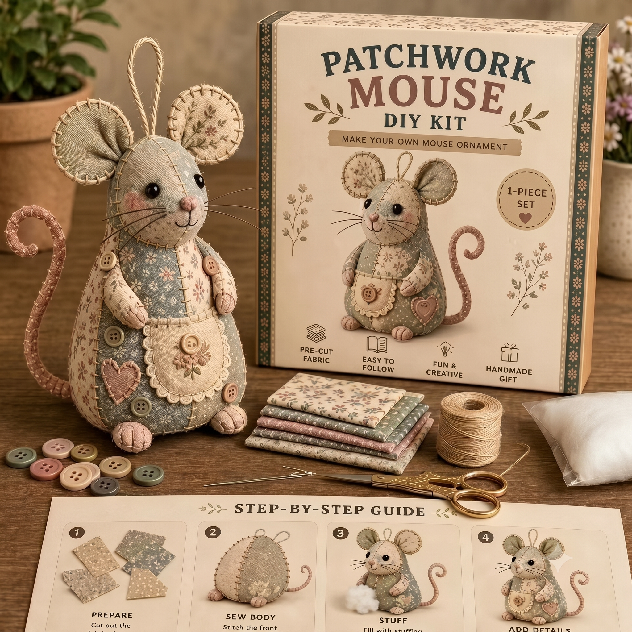 🔥2026 Hot Sale - 🐭🧵 Patchwork Mouse DIY Kit （BUY 2 FREE SHIPPING)