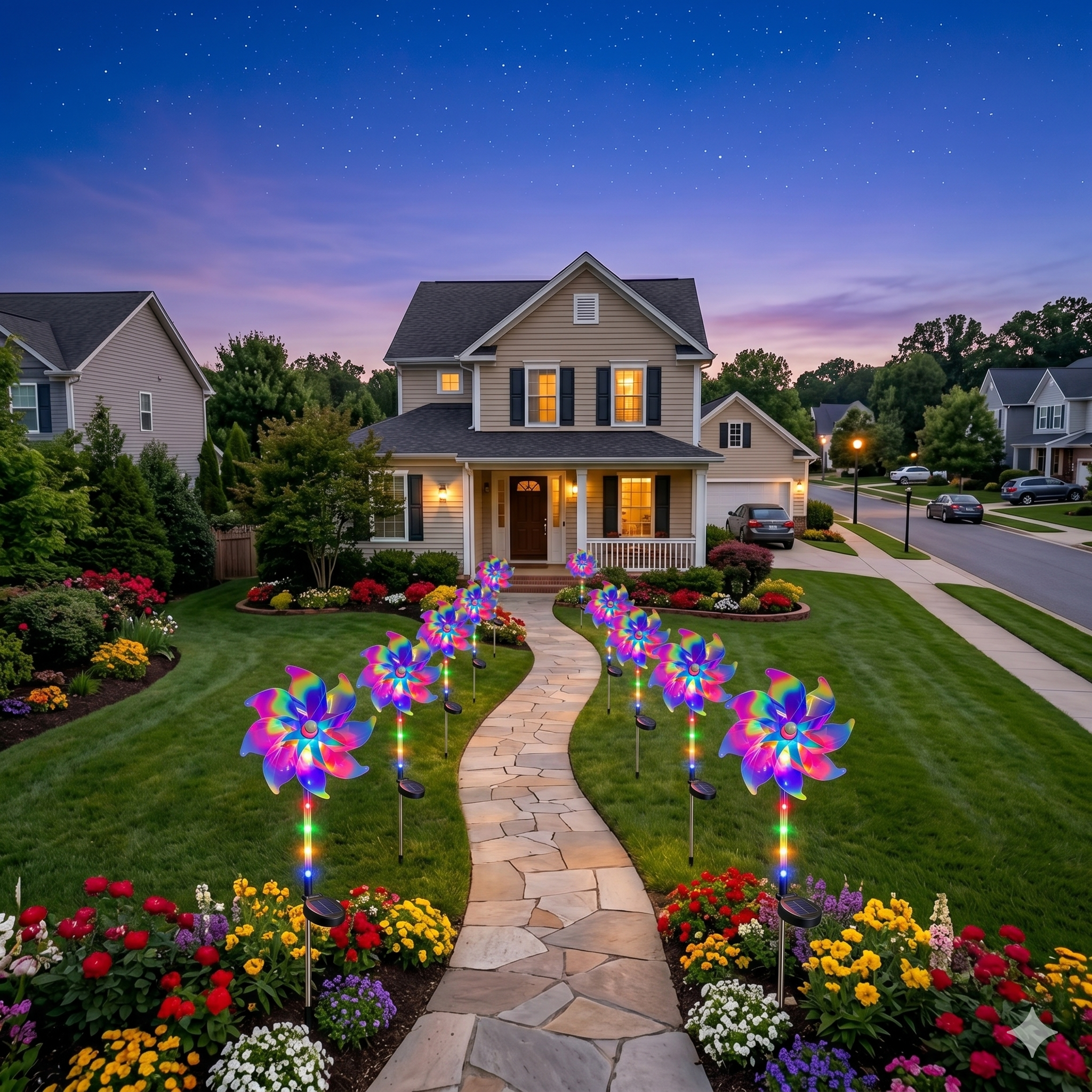 ✨Viral Hit Alert! Magical Holographic Rainbow Solar Pinwheel Lights to Bring Fairy Tales to Your Yard!🏡✨
