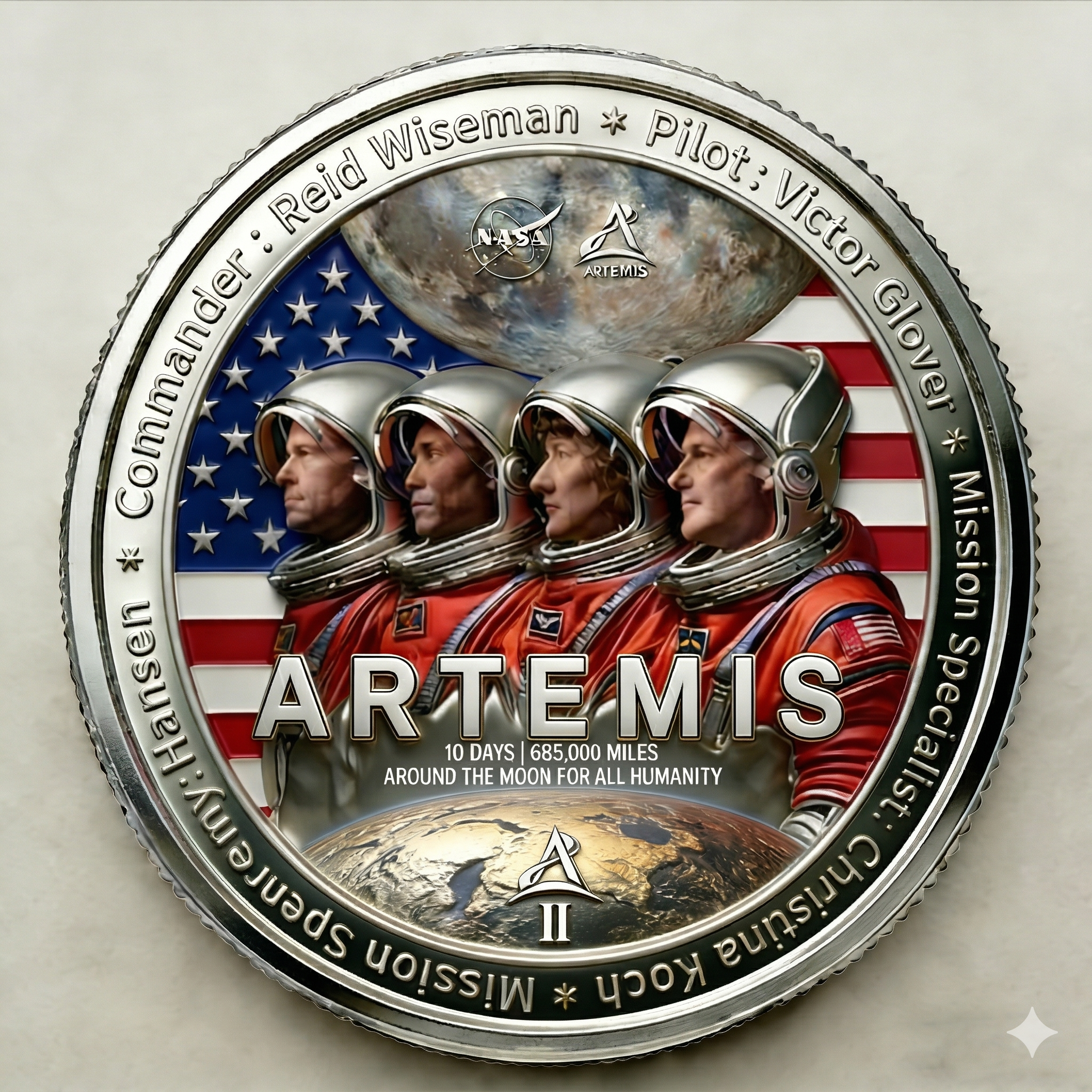 🚀Flash Sale 60% OFF 🌕 Artemis II Lunar Mission Commemorative Coin