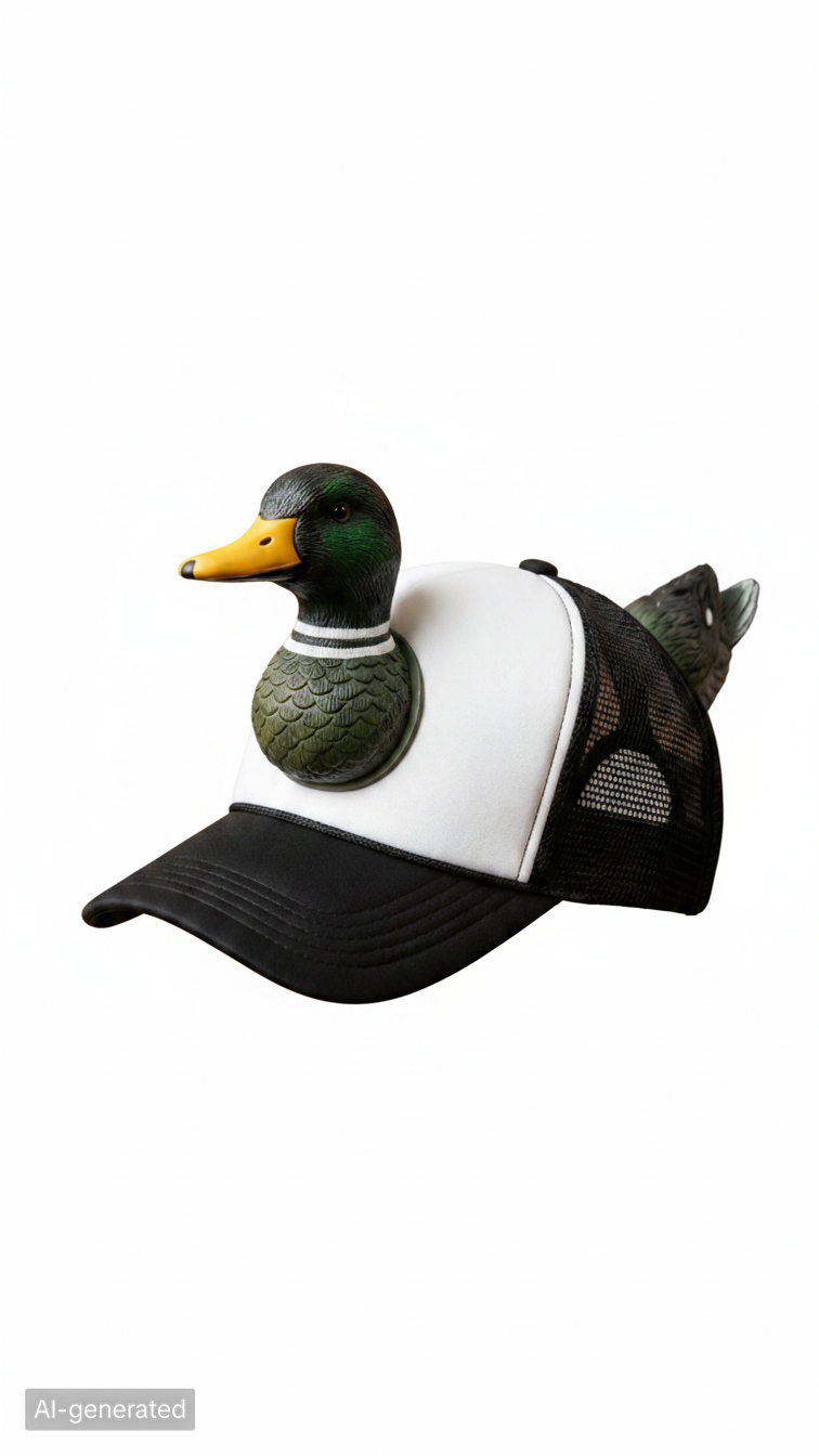 🎁Last Day 50% OFF -🔥Baseball Cap with 3D Duck Ornament and Tail