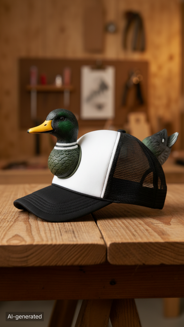 🎁Last Day 50% OFF -🔥Baseball Cap with 3D Duck Ornament and Tail
