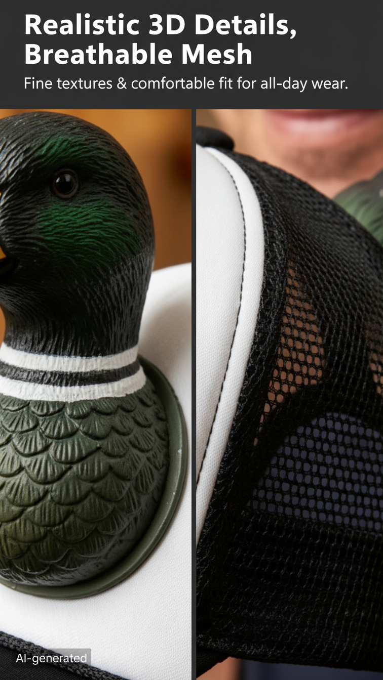🎁Last Day 50% OFF -🔥Baseball Cap with 3D Duck Ornament and Tail