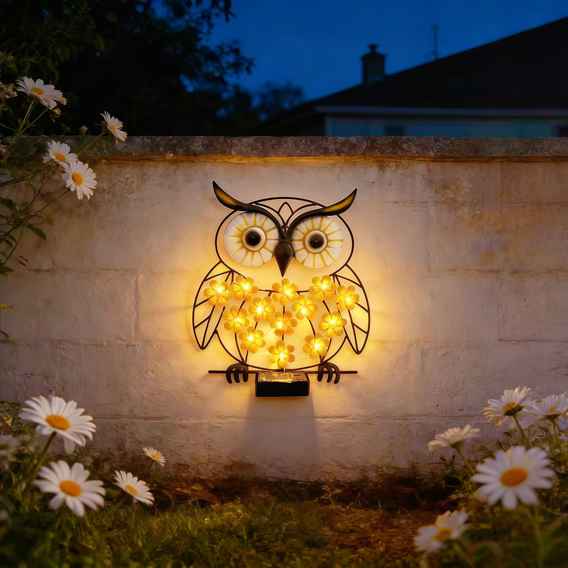 🔥2026 Hot Sale - Solar-Powered Wrought Iron LED Owl Outdoor Landscape Garden Light