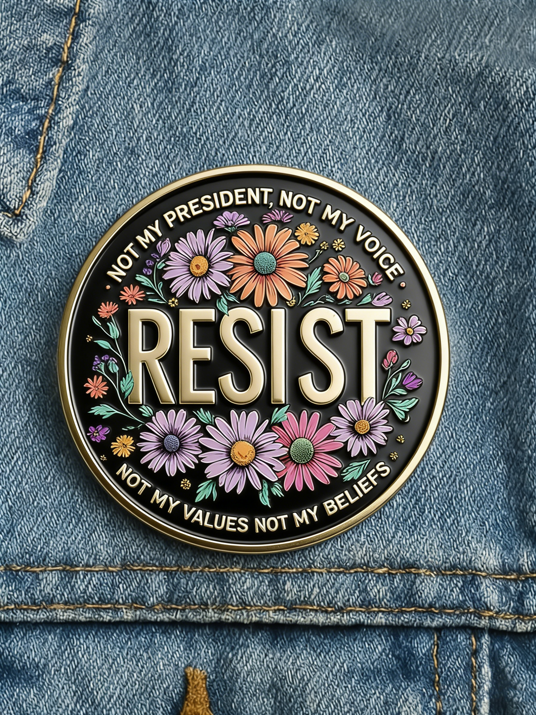 🎉Last Day 49% OFF- Not My President, Not My Voice, Not My Values, Not My Beliefs Pin-coin