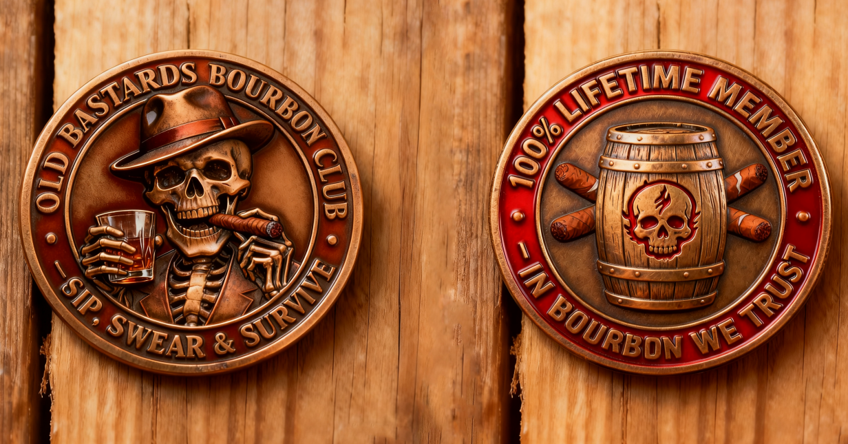 “Old Bastards Whiskey Club – Sip, Swear & Survive!”