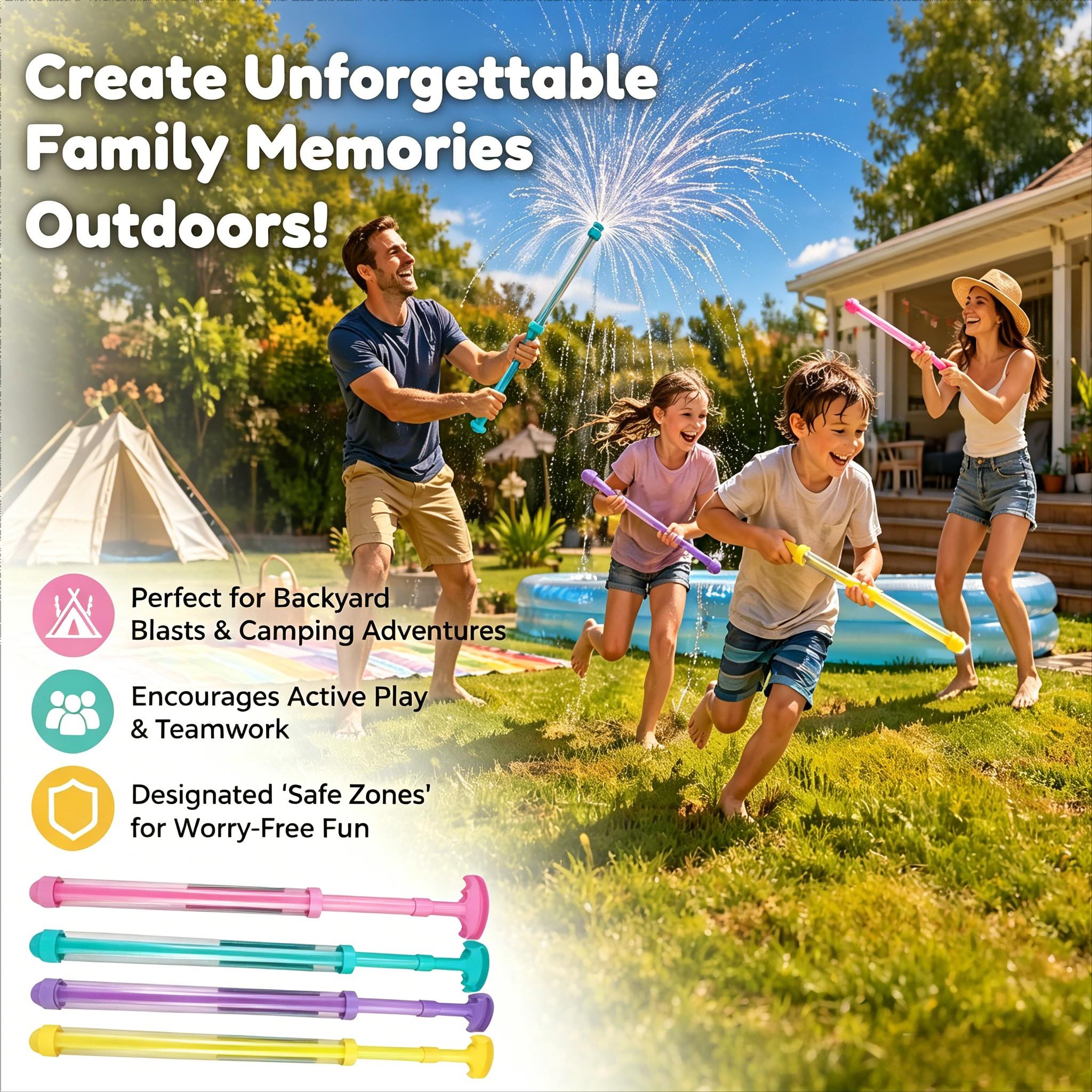 Firework Spray Water Soaker Toy, Pool Party Outdoor Summer Water Games, Fireworks Water Gun, Bulk Squirt Water Blaster Guns