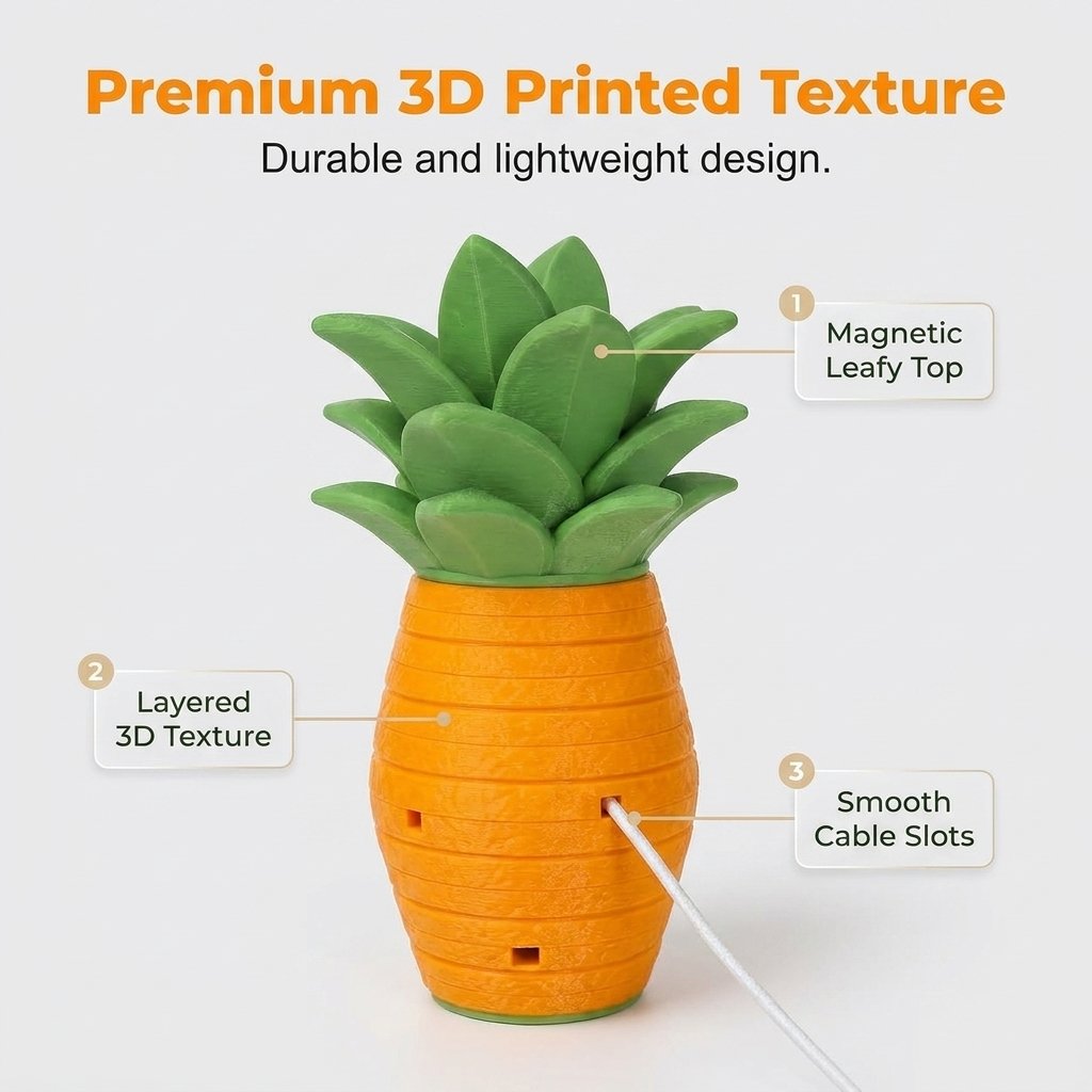 💯 Creative 3D-Printed Pineapple-Shaped Cable Organizer （ FREE SHIPPING)
