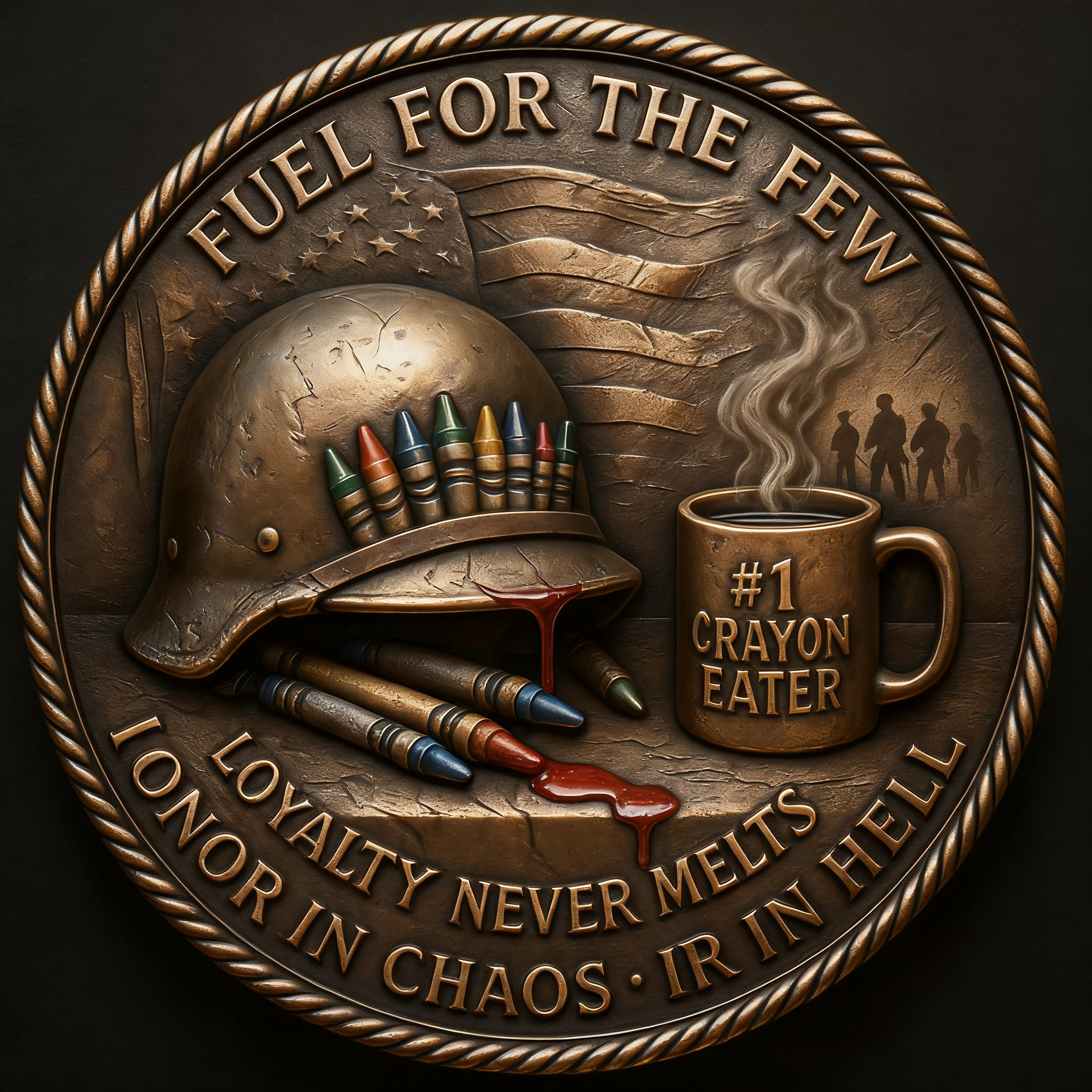 Crayon Eater Marine Coin – Loyalty, Humor & Brotherhood in One Epic Design!”
