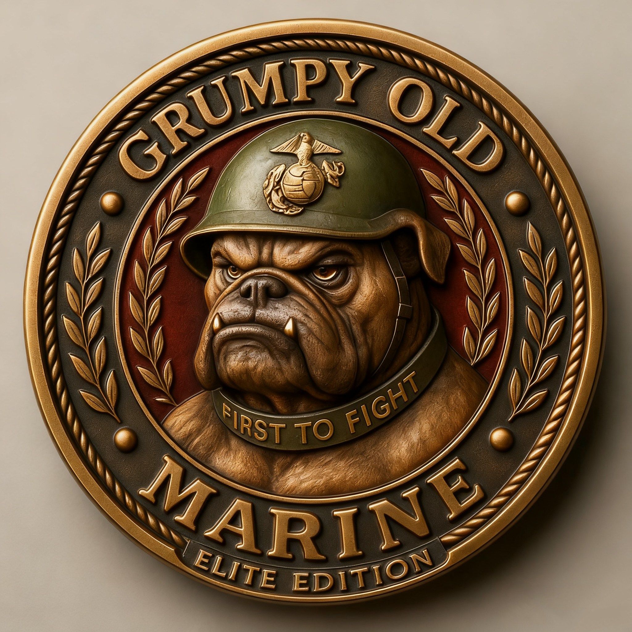 “Grumpy Old Marine Coin – The Ultimate Tribute to Grit, Humor & Brotherhood!”