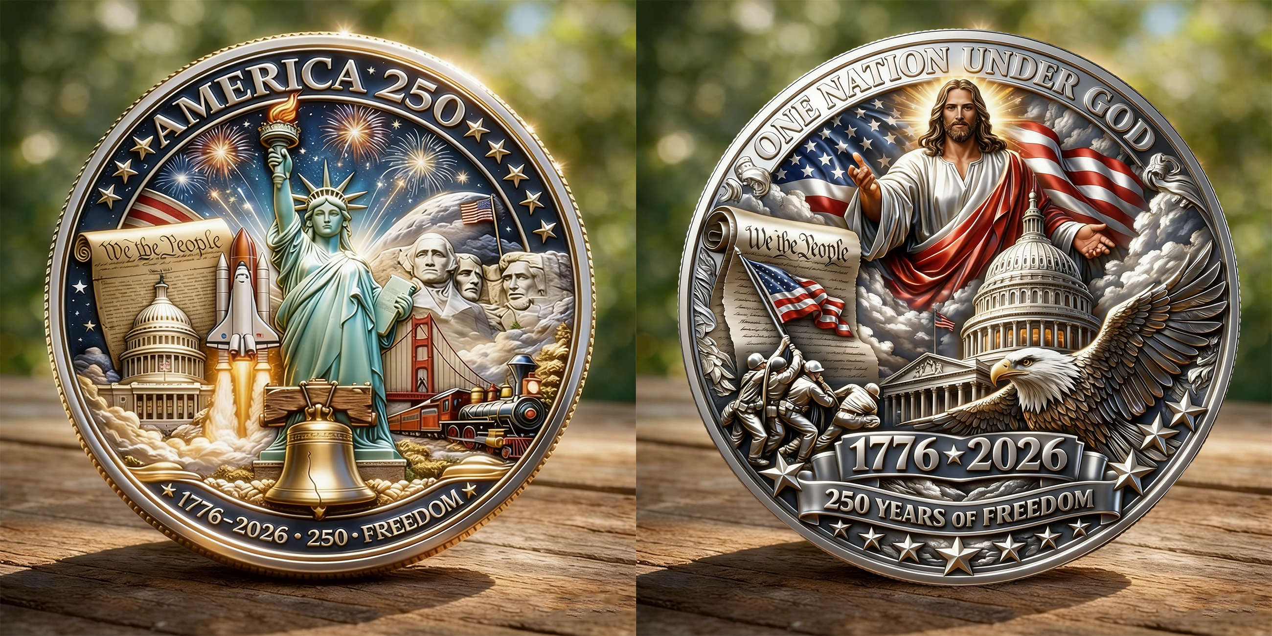 ⚡️Last Day 60% OFF - One Nation Under God Commemorative Coin 🇺🇸🪙✨
