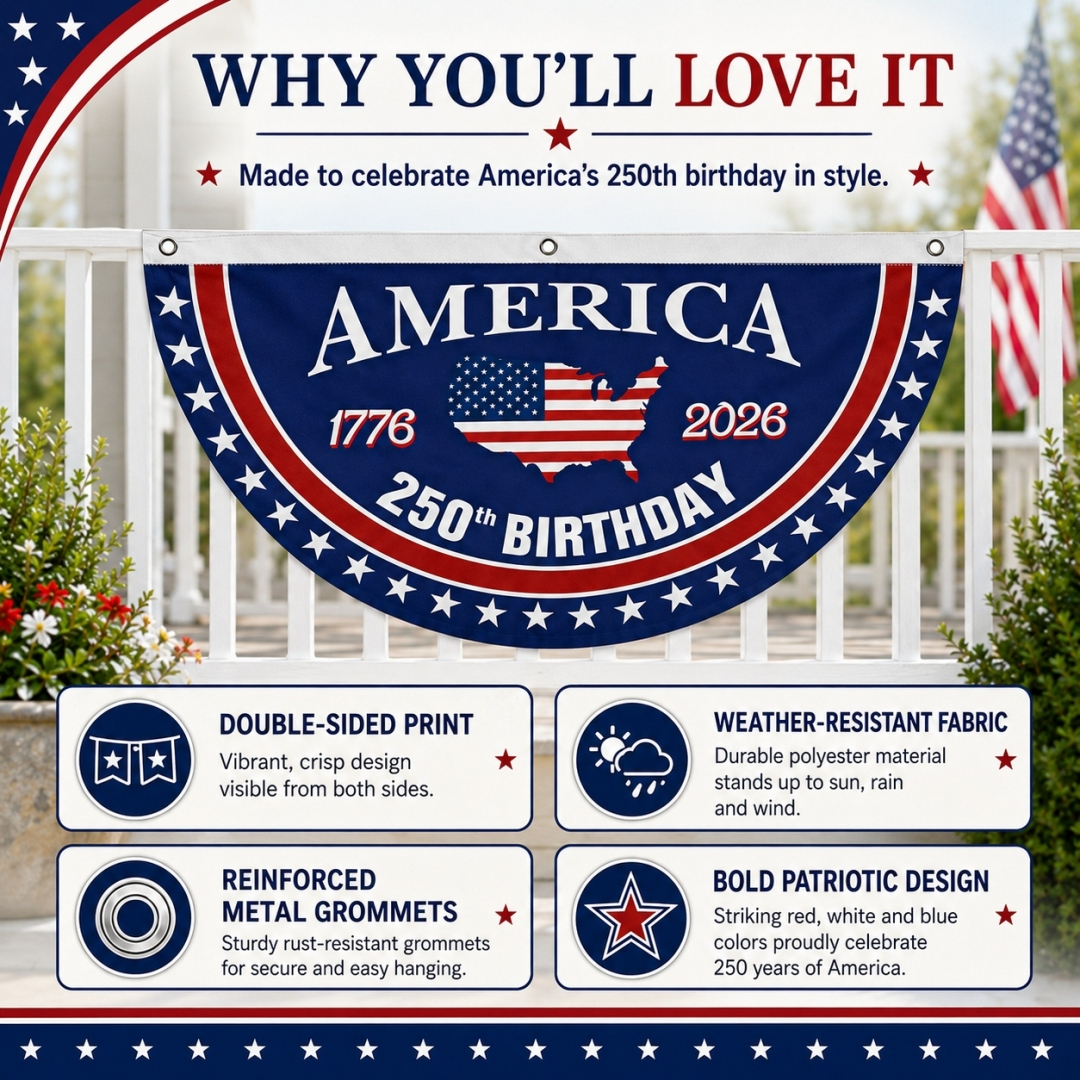 Last Day 49% OFF🔥Celebrate America's 250th Birthday Banner