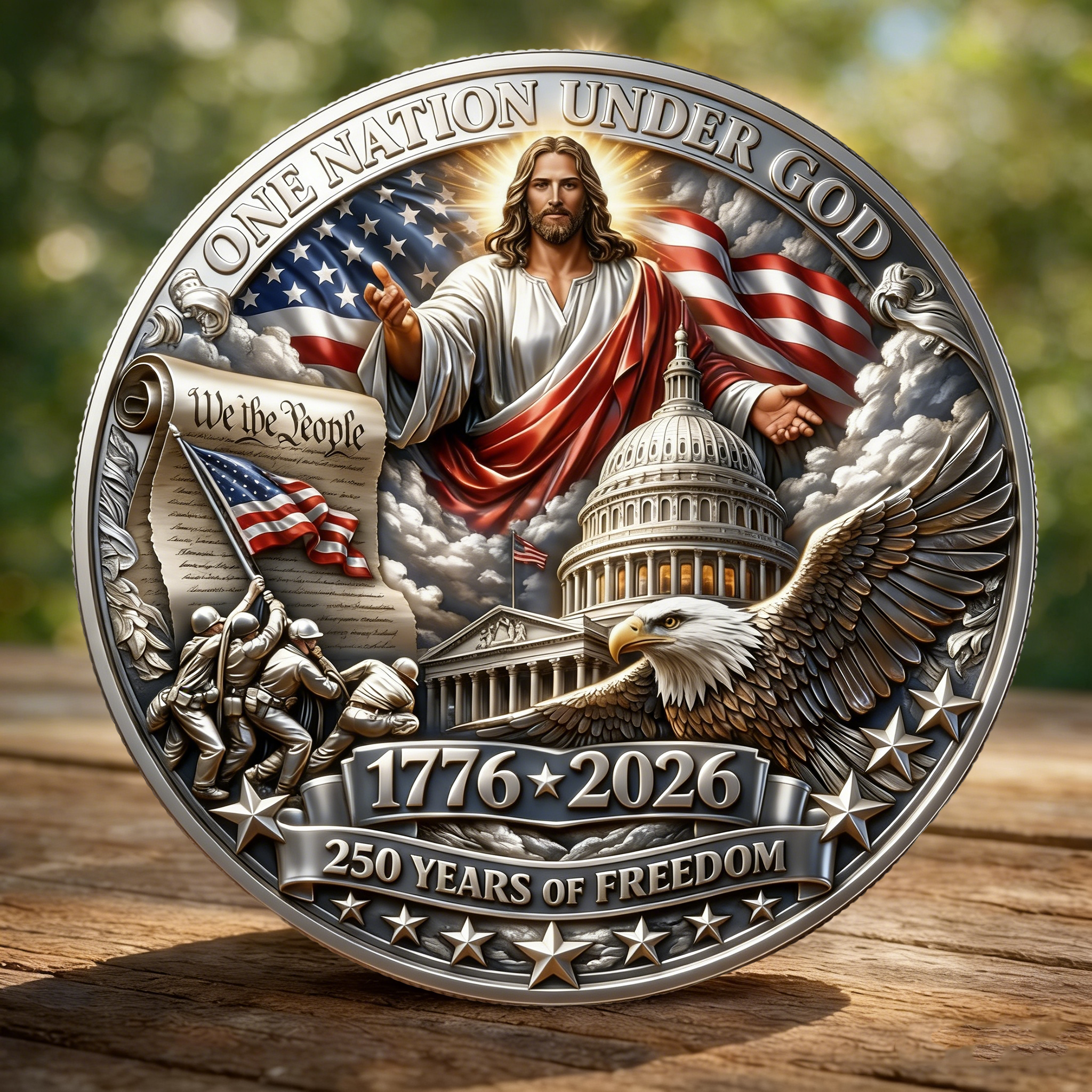 ⚡️Last Day 60% OFF - One Nation Under God Commemorative Coin 🇺🇸🪙✨