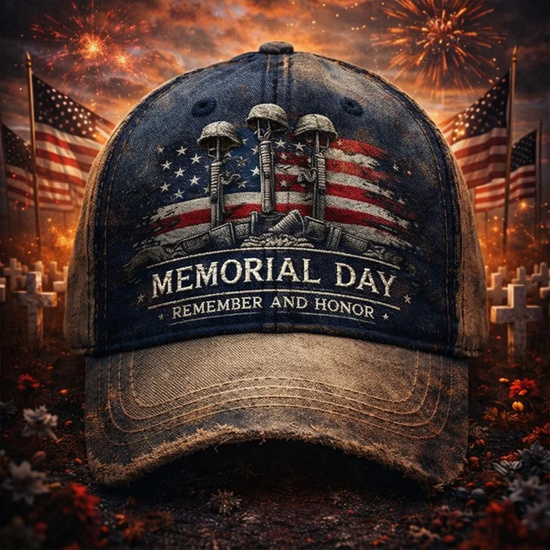 Memorial Day Print Casual Hat