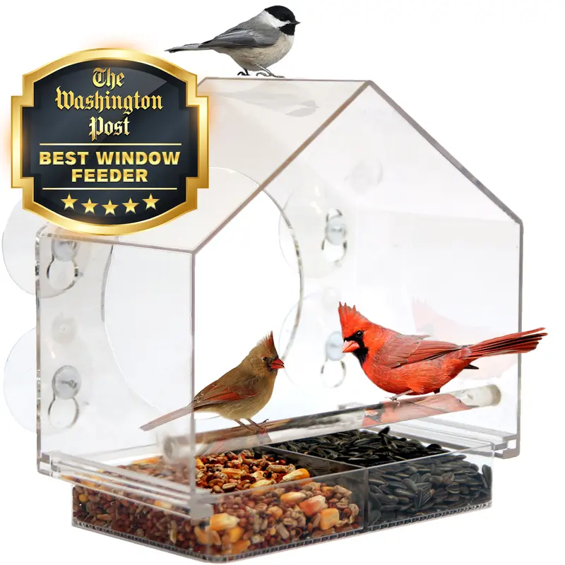 Transparent Acrylic Window Bird Feeder ( BUY 2 FREE SHIPPING)