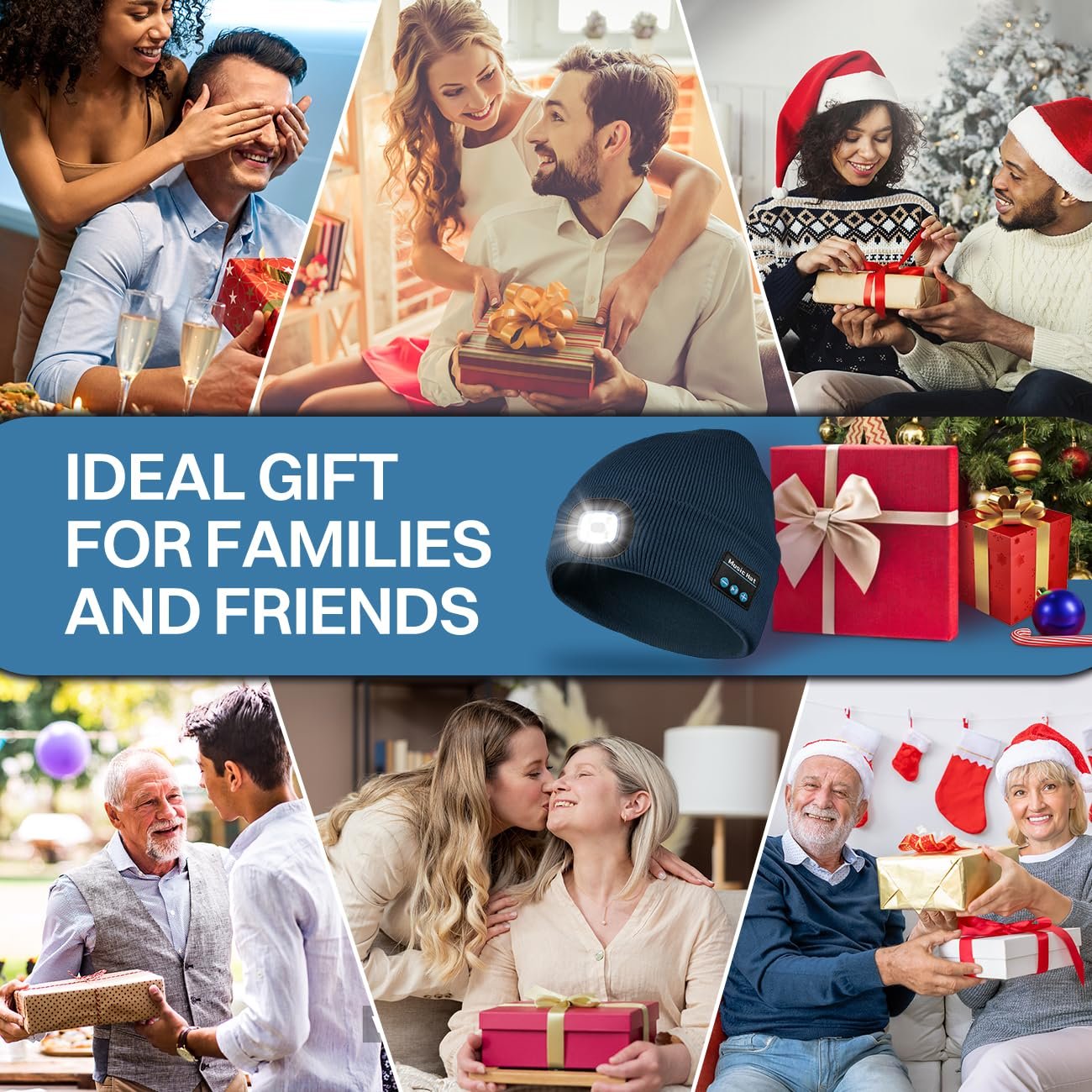 🎄Christmas Sale 49% OFF🏆50K+ SOLD!🔥2025 Upgraded Bluetooth Beanie Hat with Light